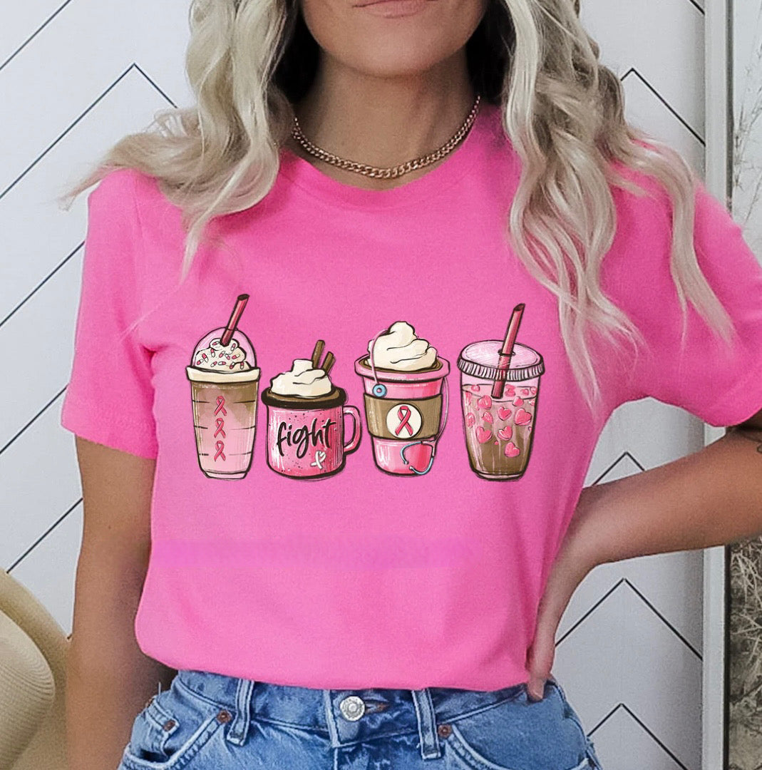Support Breast Cancer Coffee Tee