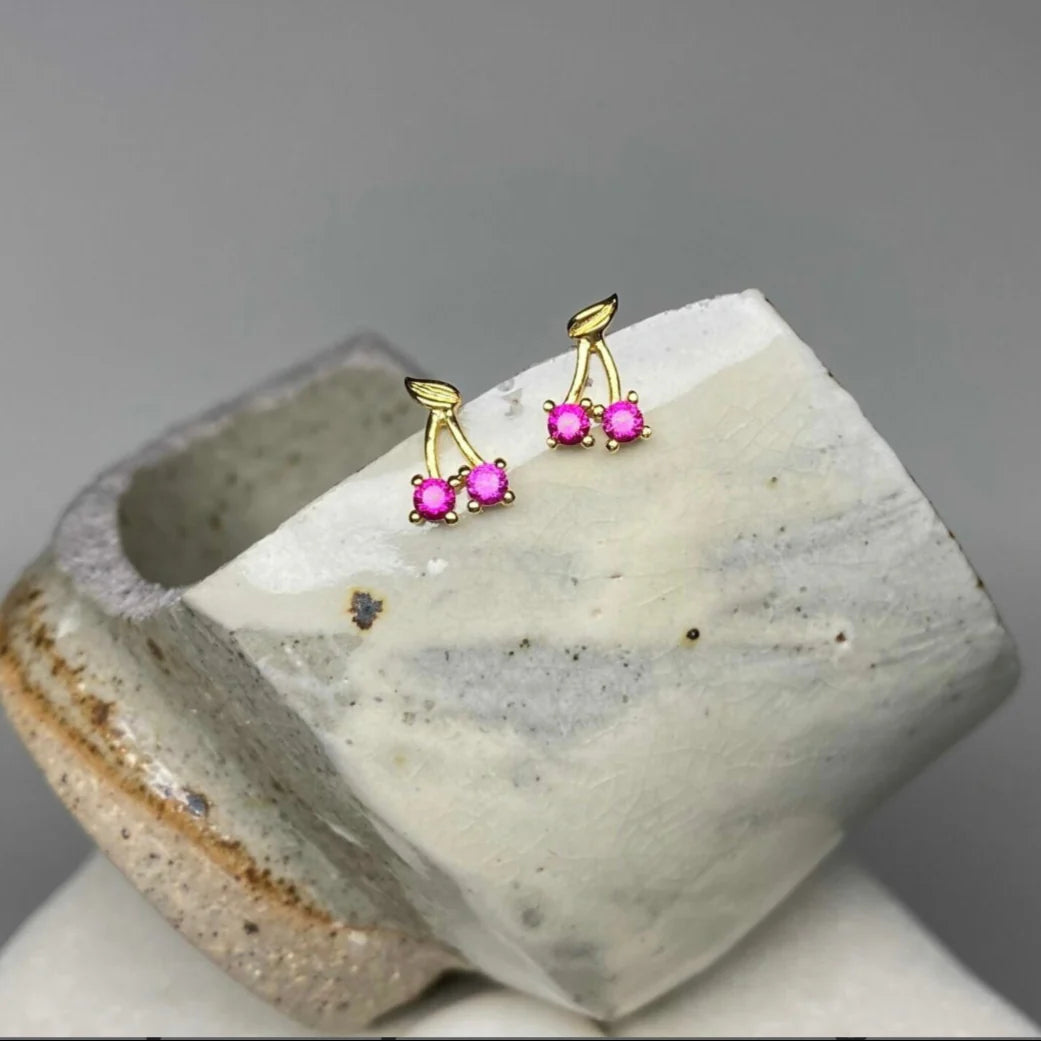 Calli Cherry Studs