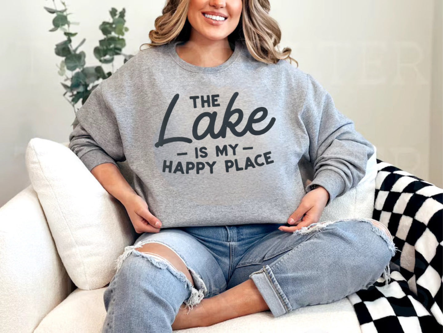 The Lake Is My Happy Place Crewneck