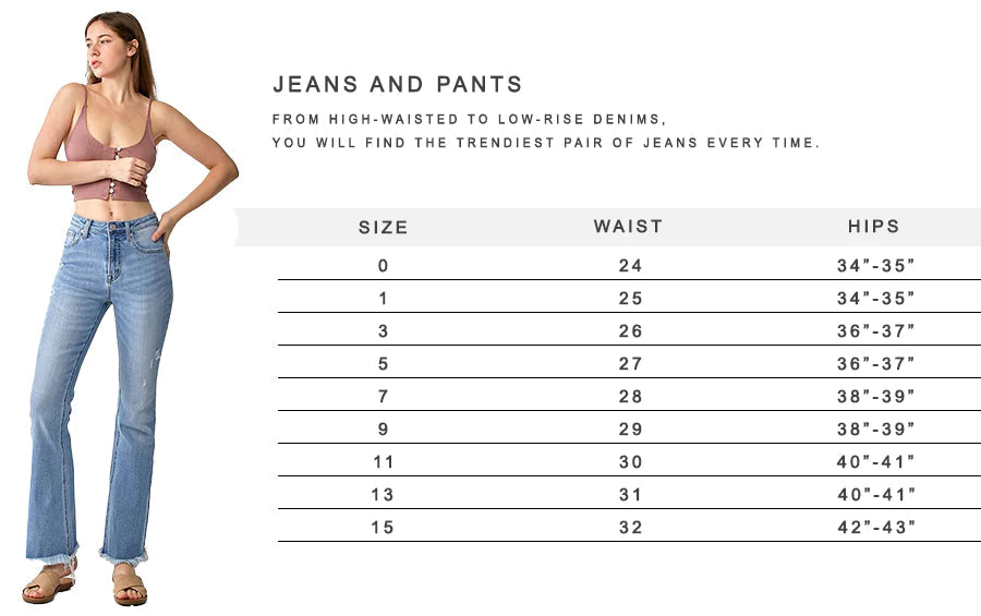 High Rise Raw Hem Flare Jeans