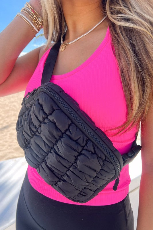 Quilted Puffy Belt Bag