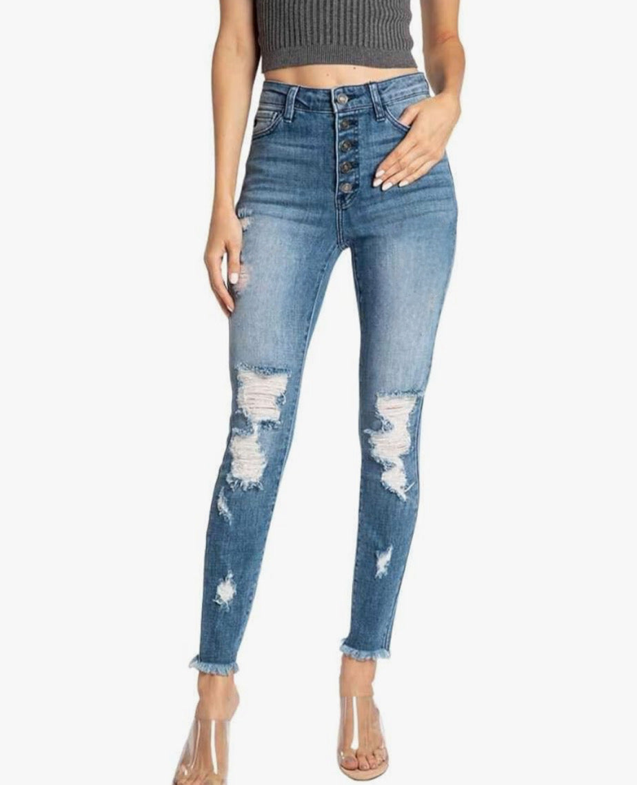 Kancan Distressed Jeans Sz 7/27