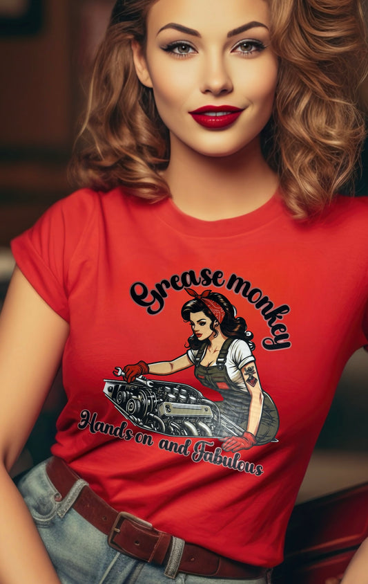 Grease Monkey Pinup Tee