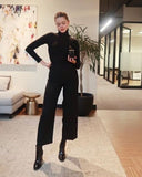 High Waisted Wide Leg Crops