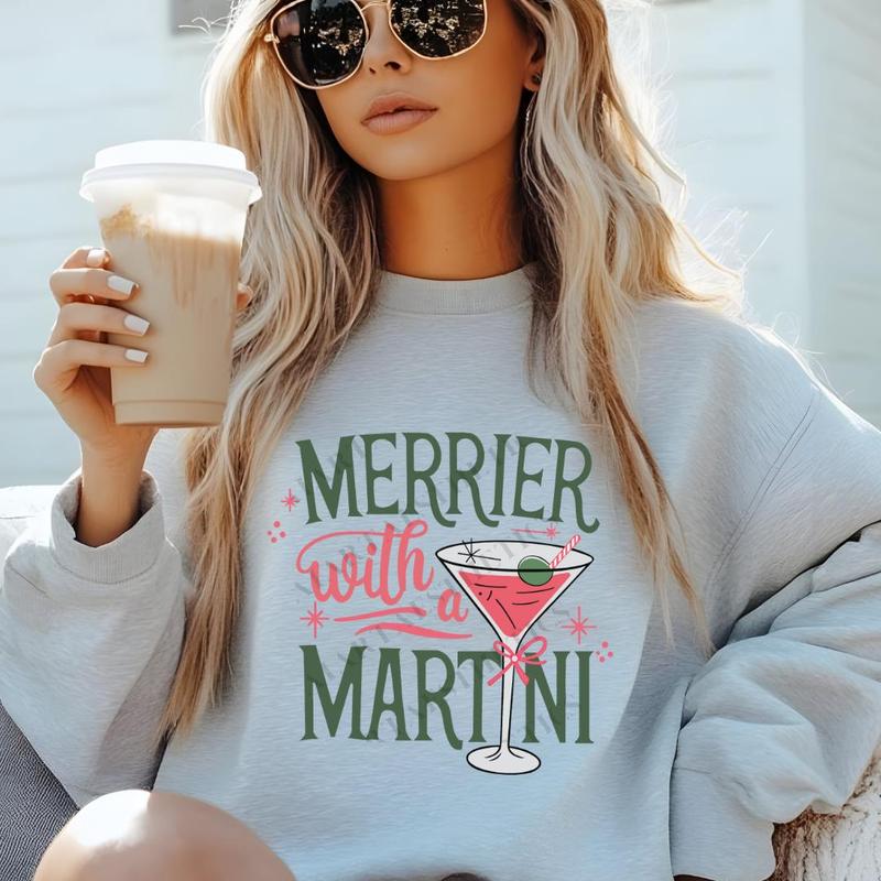 Merrier With a Martini Crewneck