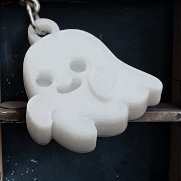 Glow In The Dark Ghost Keychain (made by my son)