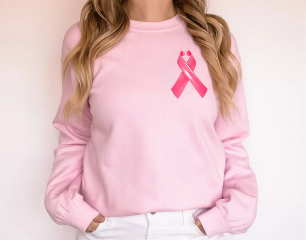 Breast Cancer Small Logo Crewneck