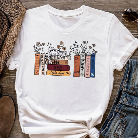 Taylor Books and Cat Tee