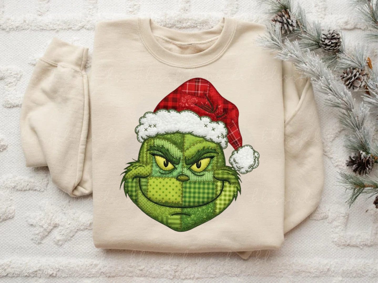 Grinch Patchwork Crewneck