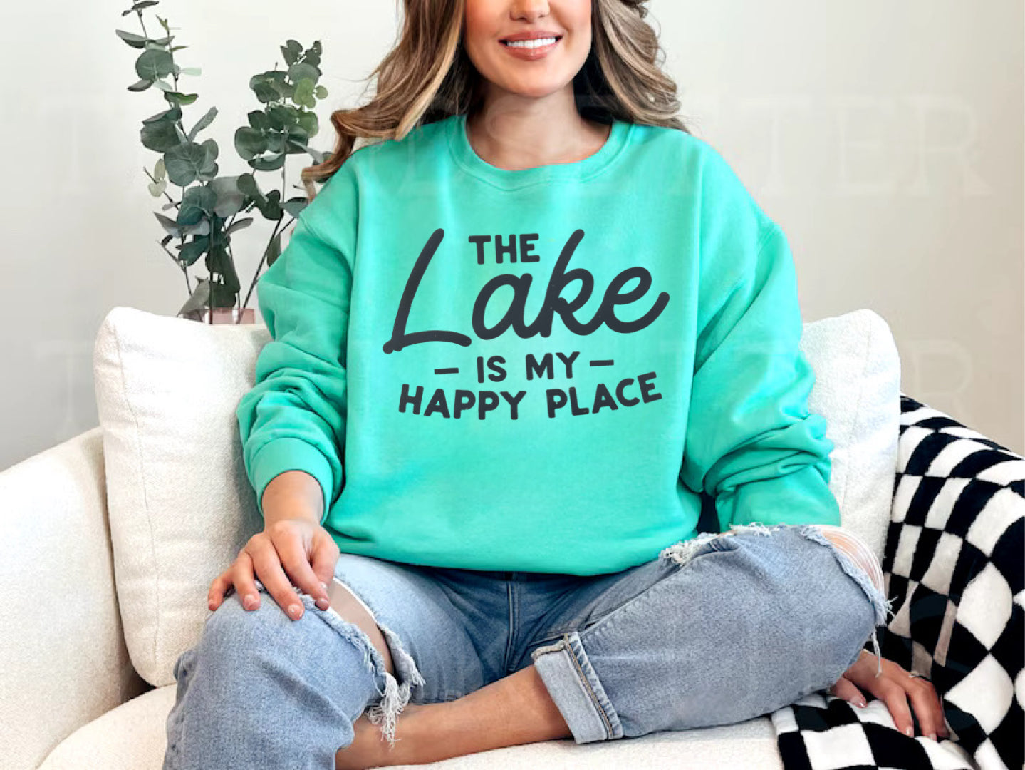 The Lake Is My Happy Place Crewneck