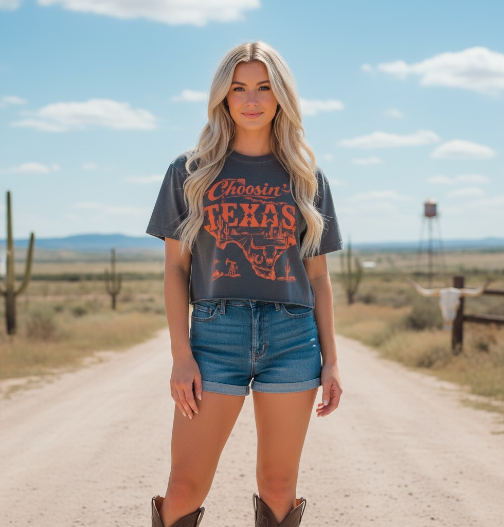 Choosin’ Texas Crop Tee