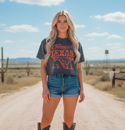 Choosin’ Texas Crop Tee