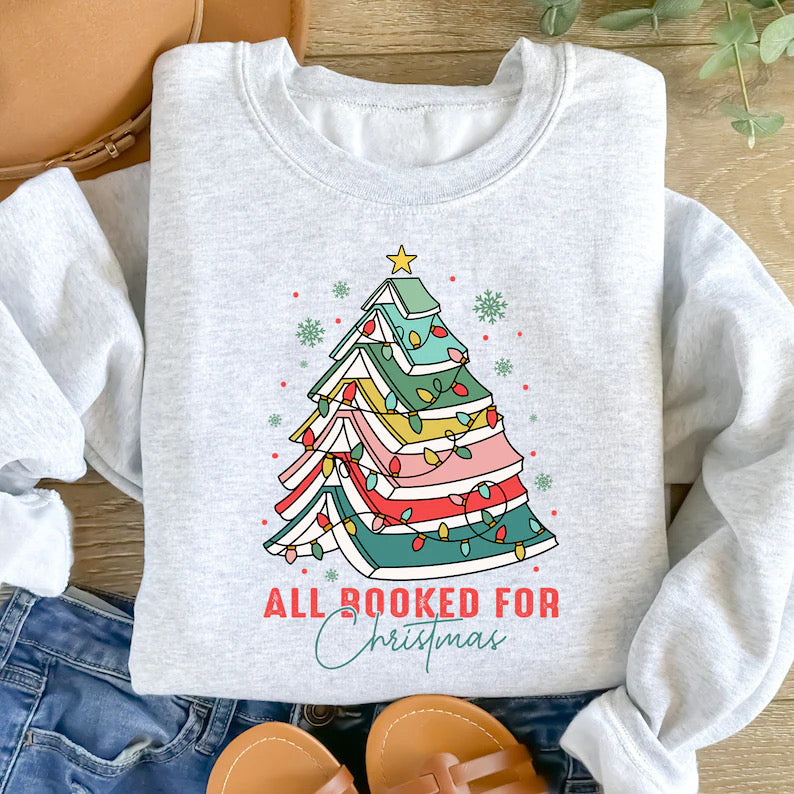 All Booked For Christmas Crewneck